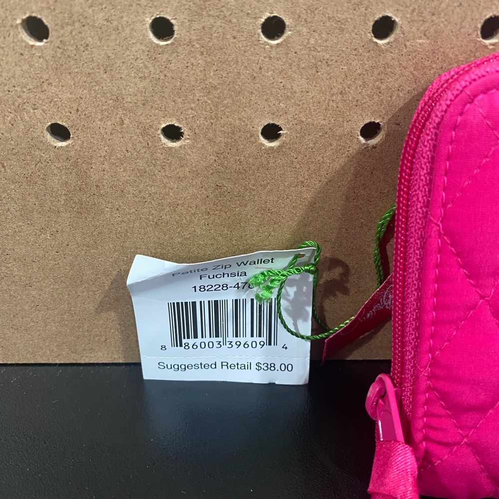 Vera Bradley Petite Zip Wallet Fuchsia 18228-478 - Picture 3 of 10